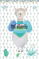 Mi Diario: Diario, Cuaderno, libretade notas A5, bonito y moderno, , con página protectora, paginas blancas, líneas y dibujo de llama al interior. ... escritorio moderno (Spanish Edition) 1671148401 Book Cover