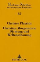 Christian Morgenstern: Dichtung Und Weltanschauung 3631455100 Book Cover