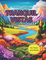 Tranquil Vistas: A coloring book for Teens and Adults featuring 50 pages of tranquil and relaxing landscapes and views B0CWV3BMLP Book Cover