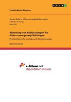 Abzinsung von Rückstellungen für Altersvorsorgeverpflichtungen: Problembereiche und aktuelle Entwicklungen 3668818274 Book Cover