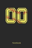 00 Notebook: Softball Player Jersey Number 00 Sports Notebook 1792844891 Book Cover