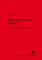 Erlebte Rede Bei Andrej Platonov: Von «V Zvezdnoj Pustyne» Bis «Čevengur» 3631359055 Book Cover