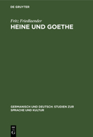 Heine Und Goethe 3111040879 Book Cover