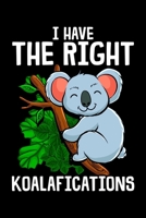 I Have The Right Koalafications: Cute & Funny I Have The Right Koalafications Koala Bear Pun Blank Composition Notebook for Journaling & Writing (120 Lined Pages, 6" x 9") 1711331112 Book Cover