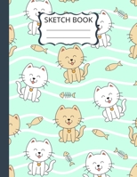 Sketch Book: Cute Cats Kawaii Sketchbook for Girls and Boys 110 Blank Large White Paper for Drawing Doodling & Sketching (Sketch Books For Kids) 1708503277 Book Cover