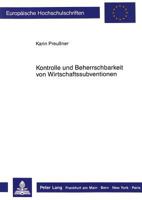 Kontrolle Und Beherrschbarkeit Von Wirtschaftssubventionen 3631404115 Book Cover