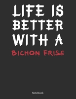 Life is Better With A Bichon Frise Notebook: Lined Notebook / Journal Gift, 120 Pages, 8.5x11, Soft Cover, Matte Finish 1676654828 Book Cover