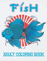 fish adult coloring book: Christmas fish coloring book for adult B08PJN75XG Book Cover