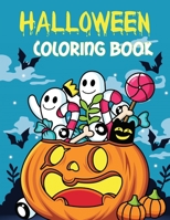 Halloween Coloring Book: A Fun Children Happy Halloween Coloring Book for Kids Ages 4-8, Toddlers and Preschool Gift for Boys and Girls Ages 2- B08M8DHYR1 Book Cover