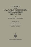 Systematik Und Qualitative Untersuchung Capillaraktiver Substanzen 3662130696 Book Cover