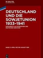 April 1937 Bis August 1939 3110997738 Book Cover