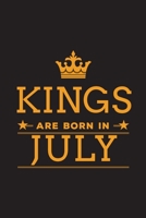 Kings are Born in July: Blank Lined Birthday Notebook 169887023X Book Cover