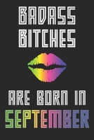 Badass Bitches are Born in September: Dotted Journal Softcover Notebook for Women I 110 Pages I Birthday Rainbow Neon Decorations I Party Supplies & Birthday Gag Gift I Funny Present for your Best Fri 1086597982 Book Cover