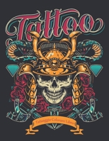 Tatuaggio Colorare Libro: Un libro da colorare per adulti, regalo fantastico per gli amanti dei tatuaggi 50 tatuaggi su un lato, fantastici e ... tatuaggio per uomini e done B08GVCN2C1 Book Cover