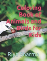 Coloring Book of Animals and Birds for Kids B0BQG91343 Book Cover