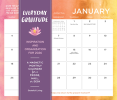 Everyday Gratitude Magnetic Wall Calendar 2026: A Magnetic Monthly Calendar for a Fridge, Wall, or Desk 1523532920 Book Cover