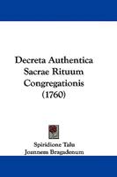 Decreta Authentica Sacrae Rituum Congregationis 1104644738 Book Cover