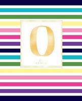 Dotted Journal: Dotted Grid Bullet Notebook Journal Colorful Stripes Gold Monogram Letter O (7.5” x 9.25”) for Women Teens Girls and Kids 1790755484 Book Cover