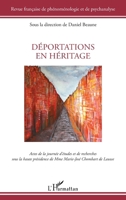 Déportations en héritage: Actes de la journée d'études sous la présidence de M.-J. Chombart de Lauwe (French Edition) 2343050864 Book Cover