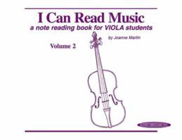 I Can Read Music, Volume 2: A Note Reading Book for Viola Students 0874874289 Book Cover