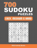 700 SUDOKU PUZZLES Easy, Medium & Hard: Sudoku puzzle book for adults B088B9YV87 Book Cover