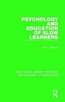 Psychology and education of slow learners (Students library of education) 1138285536 Book Cover