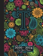 Five Year Planner: Monogram T Voodoo Style Binding I Your Initials Motivational Bullet Planner I 5 Years Appointments, Family Events, Log Book Business I Agenda & Schedule Journal I Christmas Gift 1673995071 Book Cover