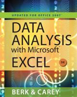 Data Analysis with Microsoft Excel(tm): Updated for Office 2007 (Book Only) 0495391786 Book Cover