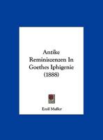 Antike Reminiszenzen In Goethes Iphigenie 1149727292 Book Cover