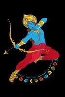 Hinduism Religious Notebook: 120 Pages Size: 6x9 in, DIN A5 with dot grid pages. Krischna archery Yoga Design. Perfect gift for Hindus and religious people 107402673X Book Cover