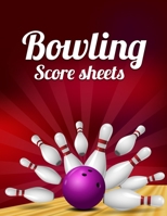 Bowling Score Sheet: Bowling Game Record Book | 118 Pages | Tenpin Bowl Red Design 1687463433 Book Cover