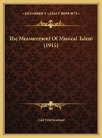 The Measurement Of Musical Talent 1017716455 Book Cover