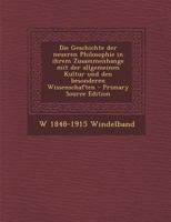 Die Geschichte Der Neueren Philosophie 0274863081 Book Cover