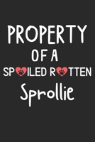 Property Of A Spoiled Rotten Sprollie: Lined Journal, 120 Pages, 6 x 9, Sprollie Dog Gift Idea, Black Matte Finish (Property Of A Spoiled Rotten Sprollie Journal) 1706992866 Book Cover