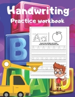 Handwriting practice workbook: 100 Blank handwriting practice paper with dotted lines B08CWM73Z8 Book Cover