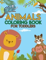 Animal Coloring Book for Toddlers: Simple Coloring Pages for Kids, Big Bold Print, Baby Animals, Cute Animals, Preschool Coloring Book, Ages 2-4 (Coloring Book for Kids) B0CTX794YB Book Cover