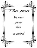 The pen has more power: Line journal and dot grid  pages , The pen has more power than a sword notebook, quotes and inspiretion 8.5x11 inches 120 pages to writing,drawing 1652600922 Book Cover