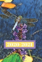 Bright Blue Water Purple Flower Teal Dragonfly Dated Calendar Planner 2 years To-Do Lists, Tasks, Notes Appointments: Cute Small Pocket/Purse Size at-A-Glance Schedule Gift Notebook for Garden Lovers 1704142288 Book Cover