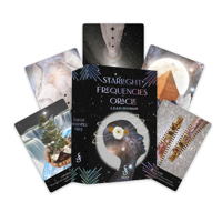 Starlight Frequencies Oracle: The knowledge you seek is seeking you (44 Full-Color Cards and 60-Page Guidebook) 0646846094 Book Cover