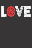 Notebook 6x9 120 Pages: College Ruled Volleyball Beach Vintage 1081844698 Book Cover