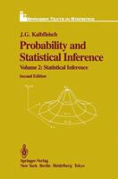 Probability and Statistical Inference: Vol. 2: Statistical Inference (Springer Texts in Statistics) 0387961836 Book Cover