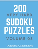 200 Very Hard Sudoku Puzzles Volume 03 1692961543 Book Cover