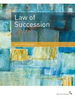 Law of Succession 0995653046 Book Cover