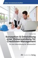 Konzeption & Entwicklung Einer Webanwendung Fur Checklisten-Management 3639632931 Book Cover