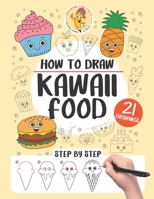 How to draw Kawaii Food: 21 step-by-step B08ZK6VFC4 Book Cover