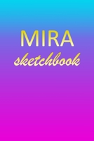 Mira: Sketchbook Blank Imaginative Sketch Book Paper Pink Blue Gold Custom Letter M Personalized Cover Teach & Practice Drawing for Experienced & Aspiring Artists & Illustrators Creative Sketching Doo 170974281X Book Cover