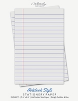 Notebook Style Stationery Paper: Half Letter Size Paper, Note Taking Style, Letter Writing Paper, 25-sheets 1636572464 Book Cover