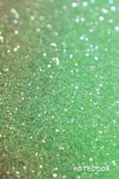 Notebook: Gorgeous Green & Red Glitter Inspired Paperback Cover 1096800063 Book Cover