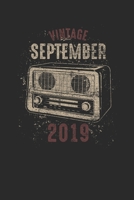 Vintage September 2019: Graph Paper Notebook / Journal (6 X 9 - 5 Squares per inch - 120 Pages) - Birthday Gift Idea 1695580303 Book Cover