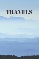 Travels: 90 Pages of 6 X 9 Inch Bound Top Half White Blank Bottom Half College Ruled 1692493337 Book Cover